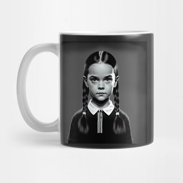 ADDAMS Family, Wednesday-inspired design, by Buff Geeks Art